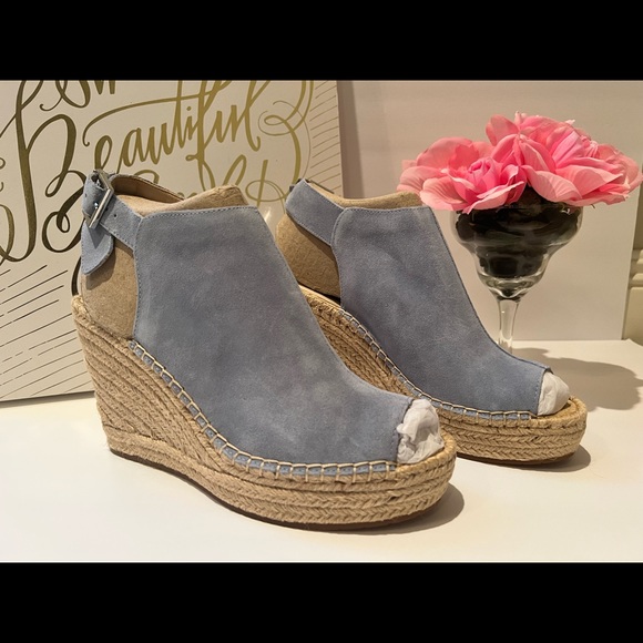 Kenneth Cole New York Shoes - Women's Olivia Espadrille Peep-Toe Wedges
